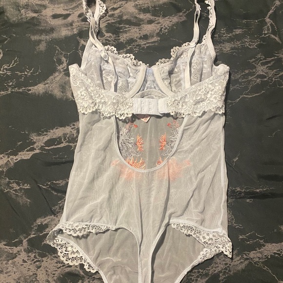 Embroidered Mesh Bodysuit - Picture 2 of 2